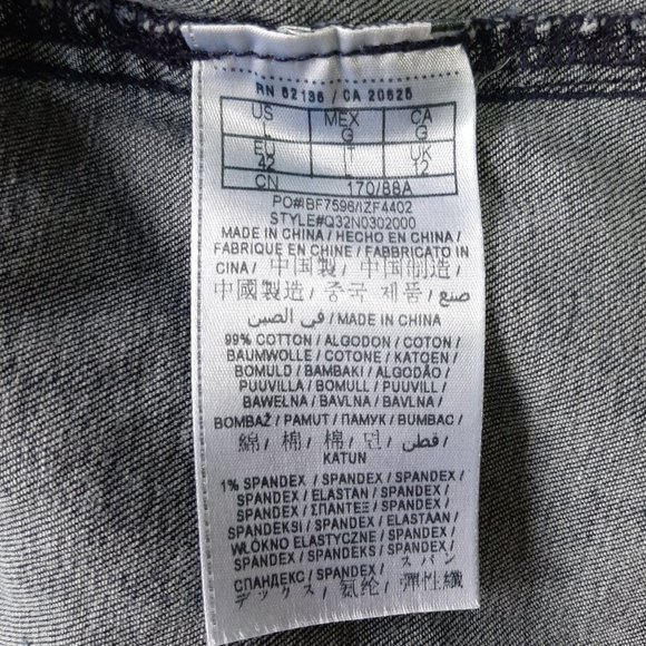 Guess Women's Blue Button Up Mid Wash Denim Vest Size L - Picture 5 of 7